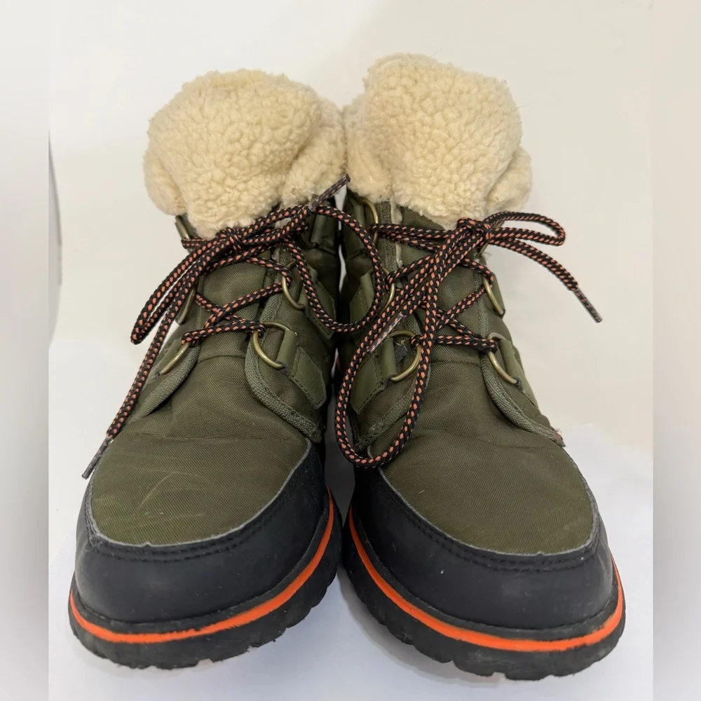 Sorel Cozy Carnival Waterproof Boots Olive Green